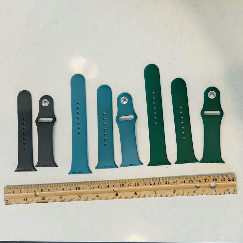 Apple Band Set - Grey, Blue, Green